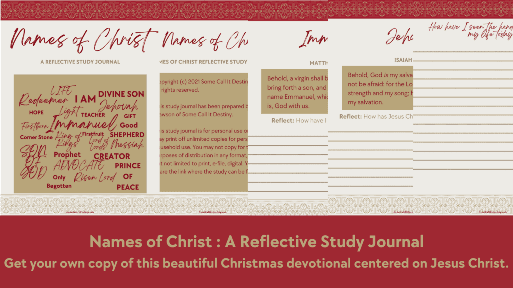 names of Christ journal