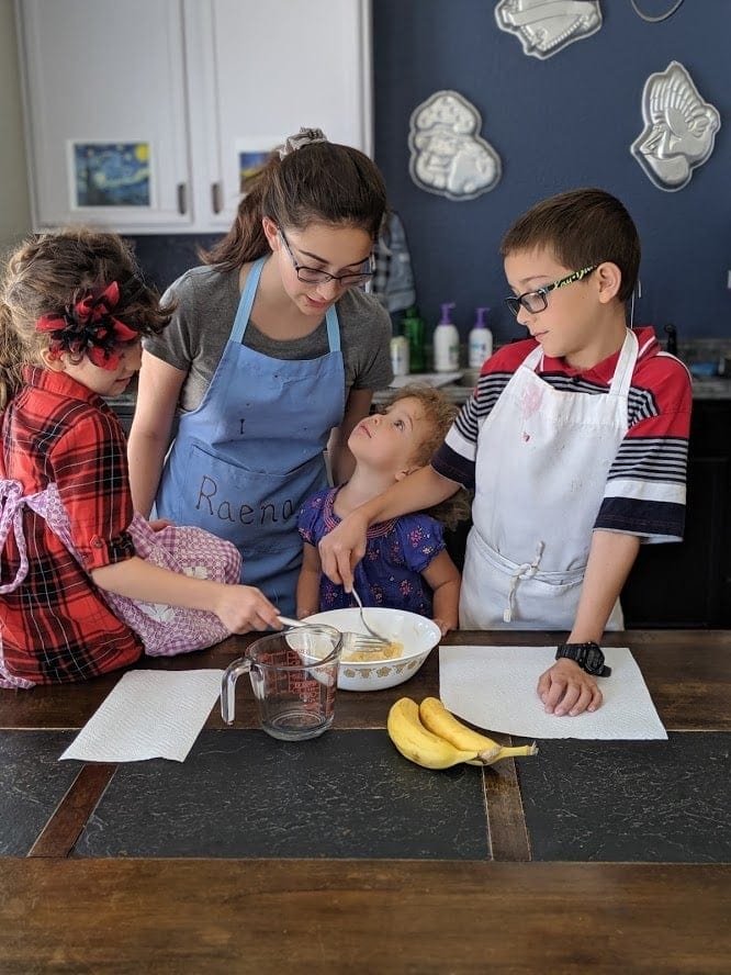 Make this Easy + Yummy Chocolate Banana Bread with Your Kids