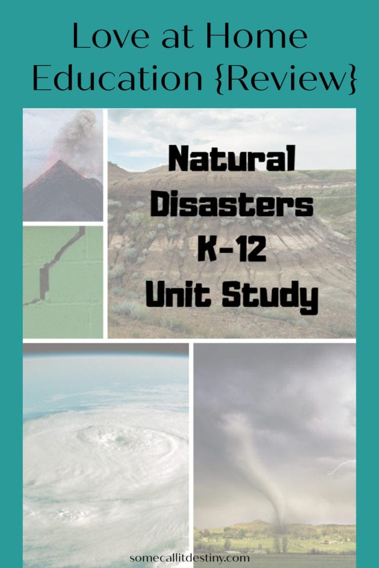 Natural Disasters Unit Study from Love at Home Education