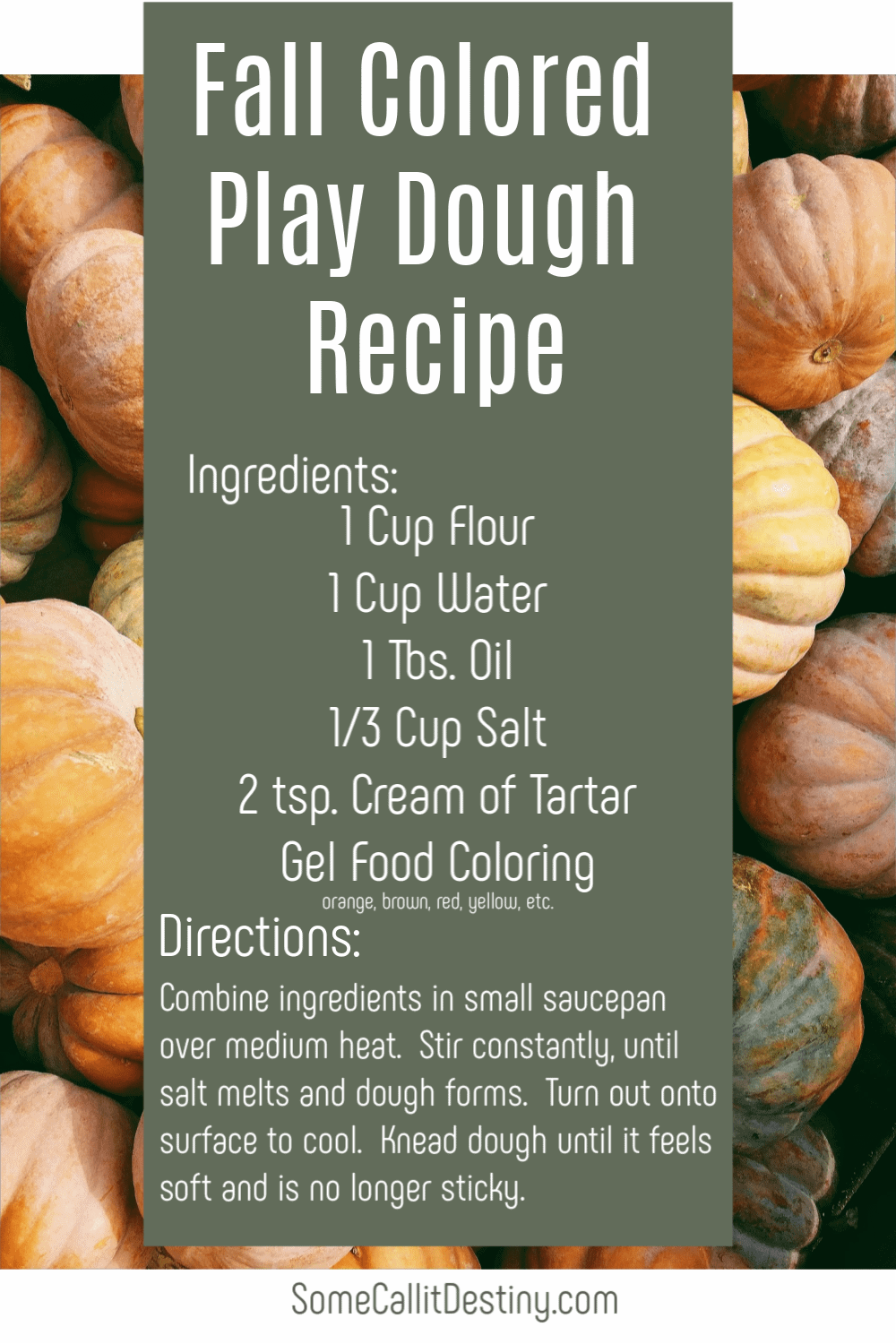 fall colored play dough recipe