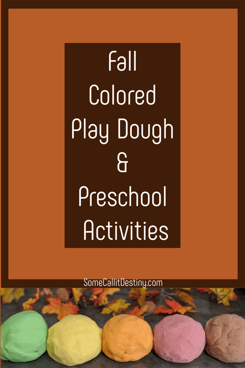 fall colored play dough and preschool activities