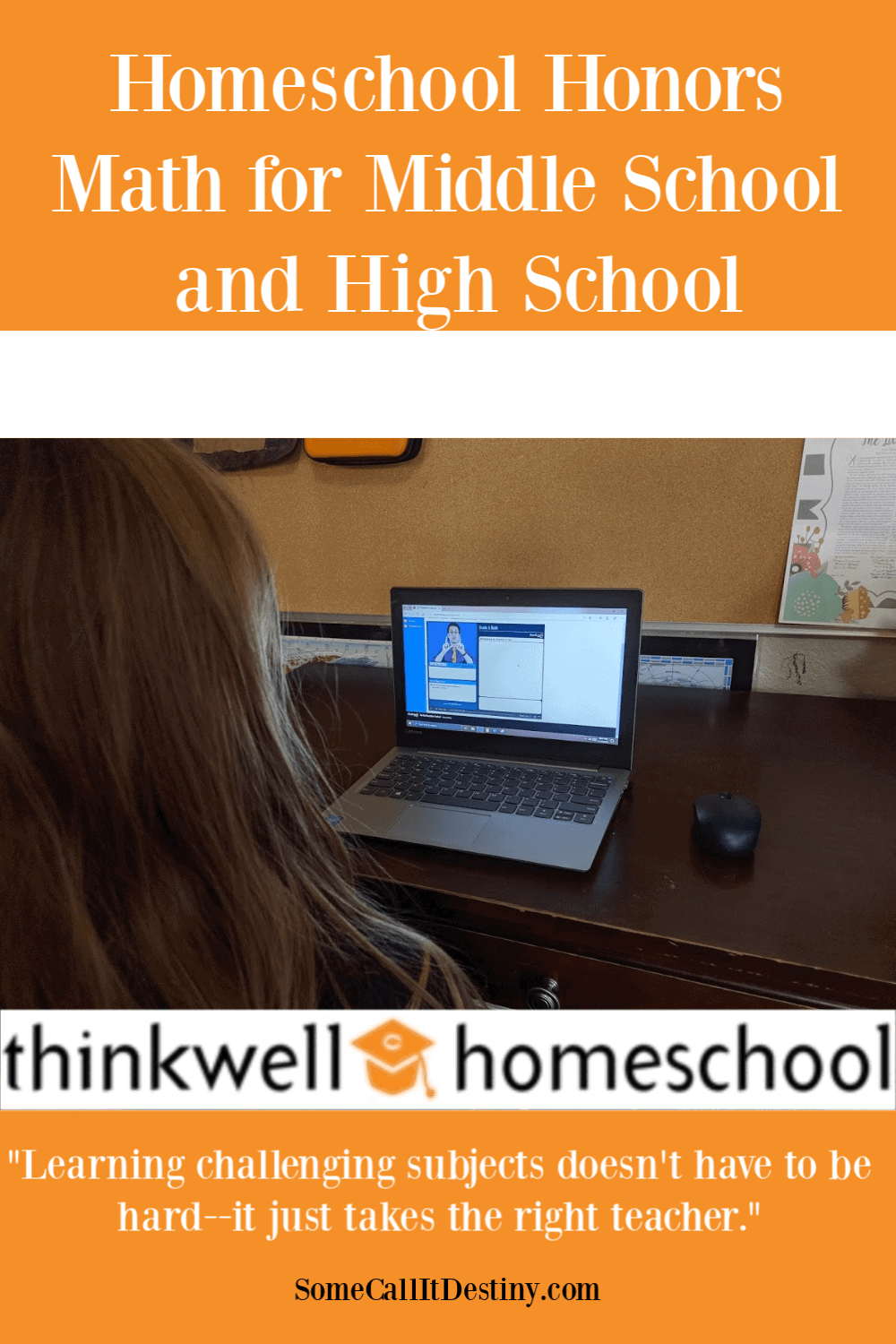 Thinkwell homeschool math; honors math; online math; high school math; middle school math