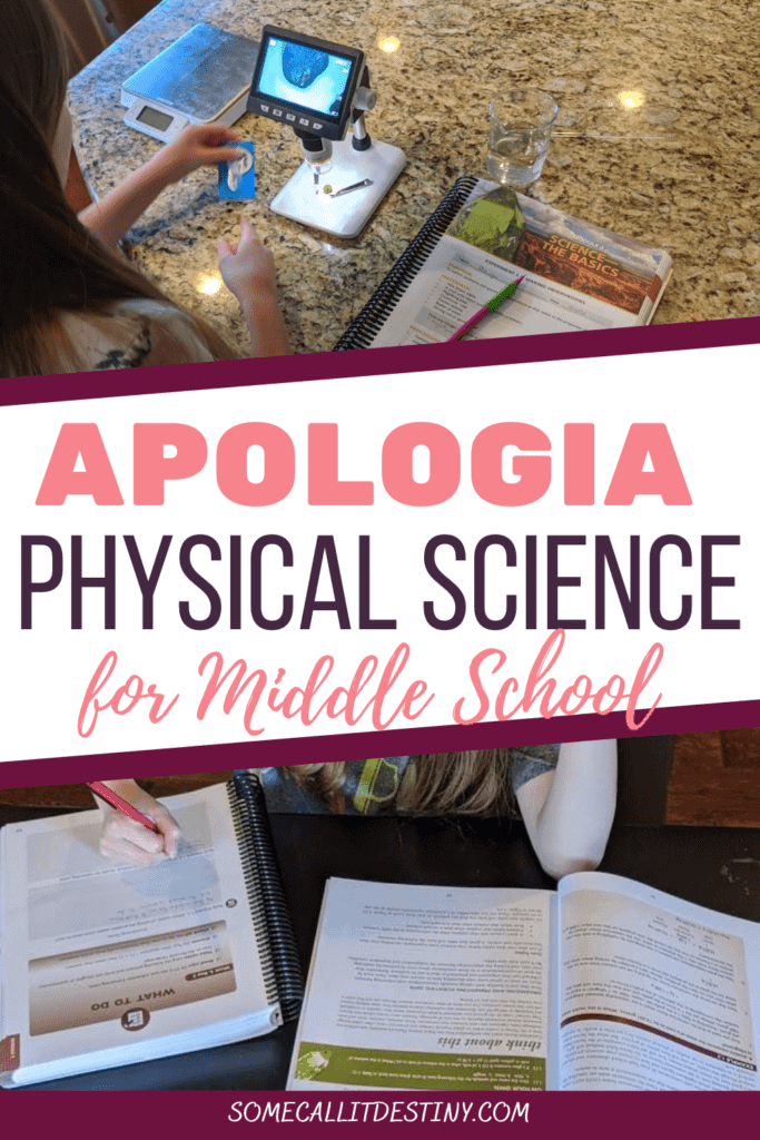 Apologia Physical Science 3rd edition for homeschool middle school science review