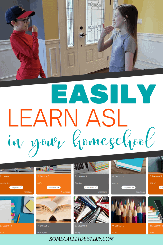 ASL self-paced homeschool class