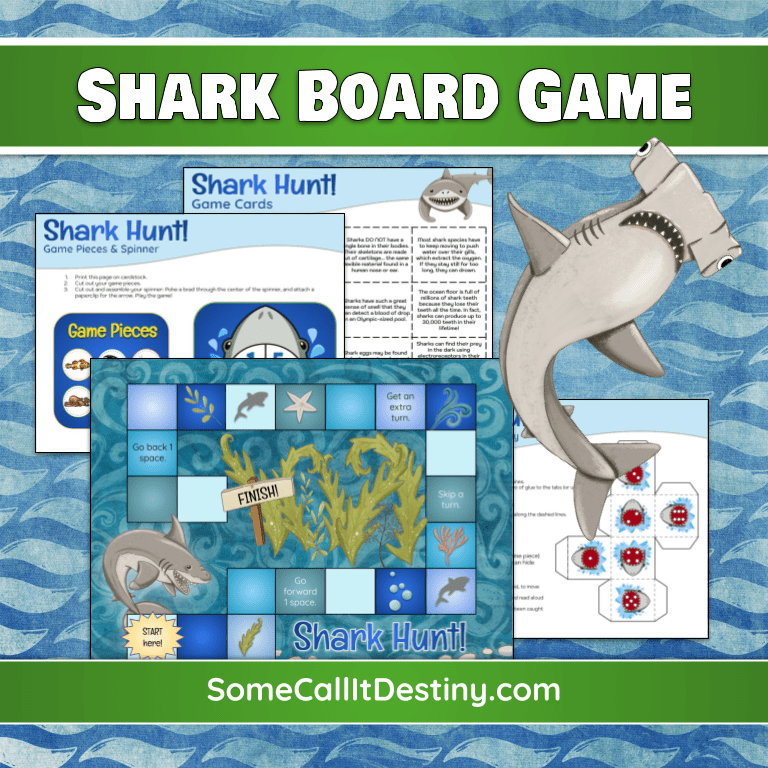 Shark fact board game