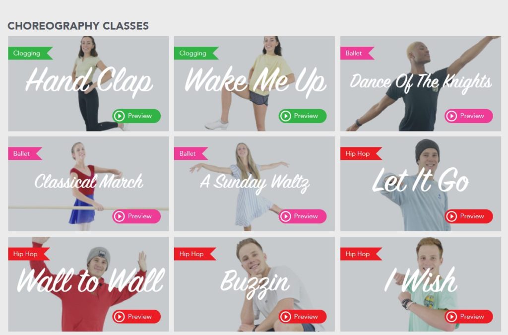 choreography classes on youdance.com