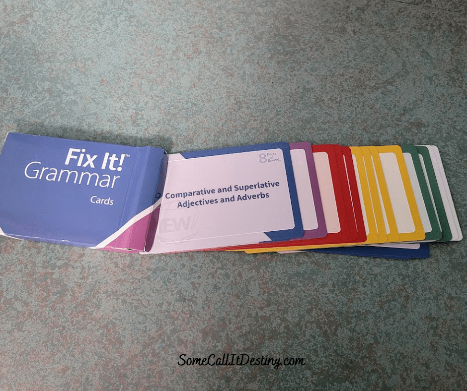 Fix It! Grammar flash cards
