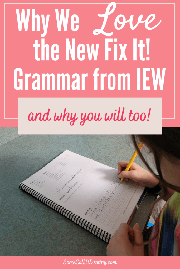 Fix It! Grammar from IEW review