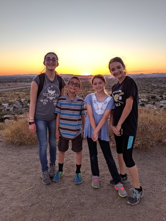 arizona sunset desert nature study hike 